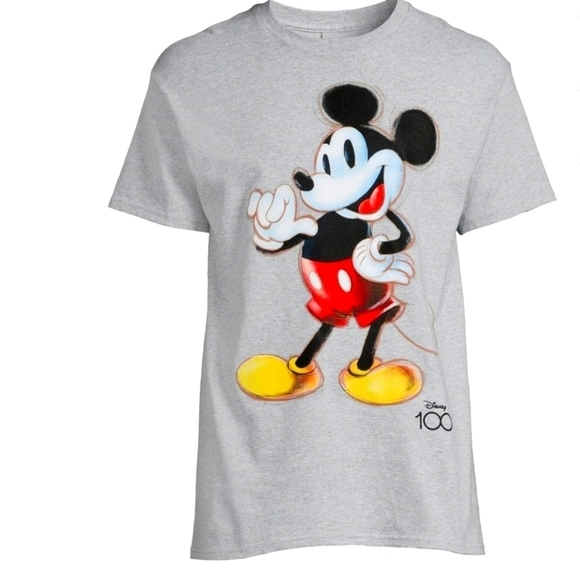 Disney Tops - Relisted ❤️ Disney Mickey Mouse T Shirt 100th Anniversary Graphic Tee